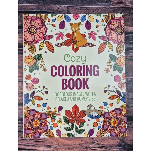 Cozy Coloring Book Gorgeous Images Relaxed Homey Vibe‎ Adult Kid Activity - Picture 1 of 4